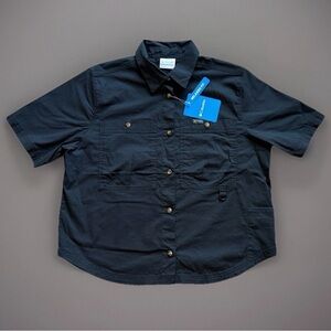 Columbia Women's S P Small Black Bree Falls Woven Relaxed Fit Fishing Shirt NWT